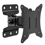 BONTEC TV Wall Mount Bracket for Most 13-30 inch LCD LED Screens, Swivel and Tilt Monitor Wall Mount up to 25kg, Full Motion Monitor Wall Bracket with VESA 75/100mm