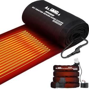 Kohree 20FT Heated RV Sewer Hose Sleeve, Avoid Freezing at -45�°F with Energy Saving Thermostat, Insulated Waterproof Heated Cover for RV Sewer Hose (Not Included), RV Winter Accessories for RV Camper