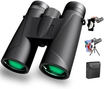 AiScrofa Glasses Binoculars 12x42 HD Binoculars for Adults High Powered with Phone Adapter, Tripod and Tripod Adapter - Super Bright Waterproof Binoculars for Bird Watching Cruise Ship