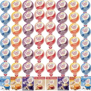 Coffee Creamer Singles Variety Pack, Original & Hazelnut, French Vanilla, Italian Sweet Creme. 4 Flavor Assortment 100 Pack Coffee Creamer Singles for Home, Office, Coffee, Bar, Gift