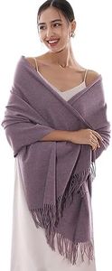 RIIQIICHY Winter Scarf for Women Purple Pashmina Shawls Wraps for Evening Dresses Large Warm Soft Scarves