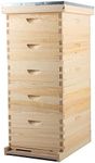 CREWORKS 5 Layer Bee Hive, Bee Box Beekeeping Supplies Hive Kit for Starter Beekeeper (No Frames)