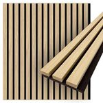 Concord Acoustic Wall Panels | Wood 3D Wall Panels Slat Wall Paneling - Pine | 94.5” x 5” Each | Soundproof Paneling | Wall Panels for Interior Wall Decor - COA1426 (Pack of 6) 18.7 sqft.