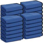 24 Moving Blankets - Deluxe Pro - 80 x 72 Inches (35 lb/dz) for Protecting Furniture Professional Quilted Shipping Furniture Pads Navy Bule and Black