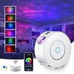 SUPPOU LED WiFi Galaxy Projector, Smart Night Light Kids Adults 3D Star Projector Light with RGB Adjustment/Voice Control/WiFi/Timer Compatible Alexa Google Assistant for Room Decor