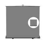 【Wider Style】 RAUBAY 78.7 x 78.7in Large Collapsible Gray Backdrop Screen Portable Retractable Panel Photo Gray Background with Stand for Video Conference, Photographic Studio, Streaming