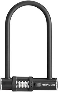 Kryptonite Combo Bike U-Lock Standard, Anti-Theft Security Bicycle Lock, 12mm Steel Shackle, 4-Digit Resettable Combination U Lock for Scooter Road Mountain Bikes
