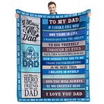 Gifts for Dad from Son Dad Birthday Gifts from Daughter World's Best Dad Blanket for My Dad with Many Great Words Thanksgiving Father's Day Christmas Bday Presents for Dad Throw Blanket 50"x60"