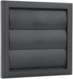 Vents 4 inch Black External Gravity Grille Air Vent Cover 100 mm Extractor Fan Back Draught Shutter Covers Ducting Tumble Dryer Bathroom Outside Wall Ventilation Hose Duct Grill