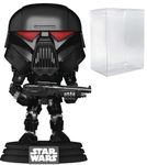 Star Wars: The Mandalorian - Dark Trooper Funko Pop! Vinyl Figure (Bundled with Compatible Pop Box Protector Case)