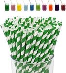 Christmas Green Stripes Drinking St