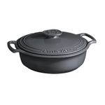 Emile Henry Made in France SUBLIME Ceramic Braiser 4Qt|Graphite
