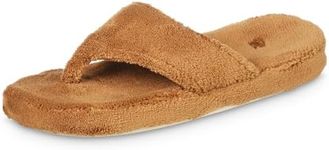 Acorn Women's Spa Thong with Premium Memory Foam Slipper, Buckskin, 5-6