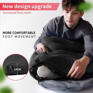 QEZER Down Sleeping Bag, Black, 1200g – Lightweight Outdoor Gear