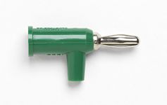 Pomona 1825-5 Banana Plug with Safety Collar, SOLDERLESS, Green (Pack of 10)