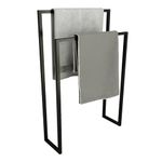 Havanto Manhattan Collection Metal Freestanding 2 Bar Towel Stand for Bathroom - (Black)