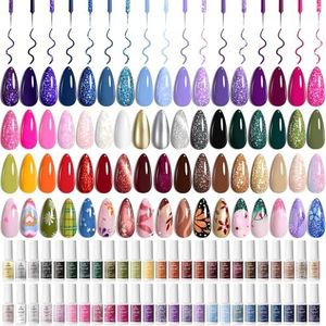 Beetles 50 Colors Gel Liner Nail Polish Set French Tip Nail Art Polish