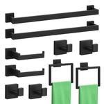 10-Pieces Matte Black Bathroom Accessories Set, 24 Inch Bathroom Hardware Set, SUS304 Stainless Steel Bath Towel Bar Set, Toilet Paper Holder,Towel Racks for Bathroom Wall Mounted