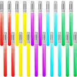 Haconba 20 Pack Inflatable Light Saber Blow up Light Sword Toys for Kids Cosplay Halloween Theme Party Favors, 5 Colors