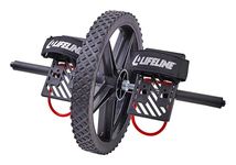 Lifeline Fitness Power Wheel Full Body Workout Ab Roller, Functional Full Body Ab Roller Wheel, Upper/Lower Body Workout, Home Workout Equipment with Foot Straps
