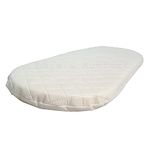 Luxe & Komfort® Baby Moses Basket Mattress Oval Shaped[28 Sizes] [Water Proof Removable Cover] Made in UK (70 x 35 x 4 CM)