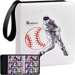 Baseball Cards Binder with Sleeves, 720 Pockets Trading Card Holder Protector Album, Card Storage Organizer Case Compatible with Topps 2023 Baseball Cards and Other Sport Cards - White