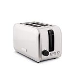 Haden Stoke Toaster 2 Slice - Brushed Stainless Steel Toaster - Adjustable Browning Control - Cancel/Defrost/Reheat Functions - Removable Crumb Tray - 750W