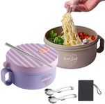 AI LOVE PEACE Ramen Bowl, Ramen Cooker, Microwave Ramen Bowl, Large Noodle Bowl 40 oz,Microwave Bowl, Portable Noodle Bowls, Ramen Bowl Microwavable for Home Office Dorm Room College gift.