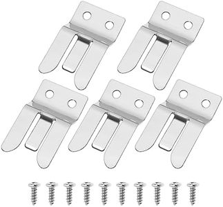 ECSiNG 5PCS Microphone Clip Holder Compatible with Yaesu MH-48 FT8900 FT7800 FT7900 FT8800 FT1807 CB Amateur PMR Radio Mic Mounting Hang Up Clips with Screws