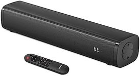 Wohome 2.1ch Small Sound Bars for TV with 6 Levels Voice Enhancement, Built-in Subwoofer, 16 Inches Bluetooth Soundbar Speakers with Optical/AUX/USB Connection, S100 (Black)