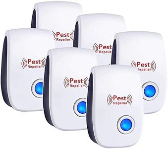 6 Pack Ultrasonic Pest Repeller, Mouse Repellent Indoor Ultrasonic Plug in, Insect Rodent Repellent for House, Pest Defense for Bugs, Mosquitoes, Roaches, Ants, Rodents, Mice, Spiders, and Cockroach