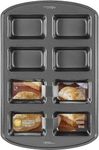 Wilton Perfect Results Non-Stick Mini Loaf Pan, 8-Cavity, 15.2 in x 9.5 in x 1.6, Gray