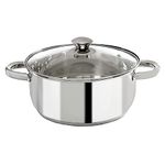 Ecolution Pure Intentions Dutch Oven - Features Tempered Glass Lid, Stay-Cool Handles, and Encapsulated Bottom - Oven Safe - Curbside Recyclable Stainless Steel - 5 Quarts