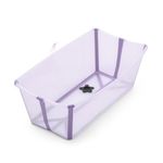 Stokke Flexi Bath Standard - Foldable Baby Bath for Newborns to 15kg - Compact, Portable & Easy to Store - Safe for Home & Travel, Lavender
