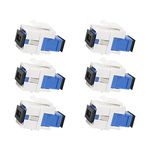 Exiron SC Fiber Optic Adapter SC to SC Duplex Multimode 10GB F/F Keystone Female to Female Coupler for Wall Plates, Patch Panels, Surface Mount Boxes 6 Pack (FC-FC)