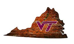 Fan Creations NCAA Virginia Tech Hokies Unisex Virginia Tech University Mini Roadmap State Sign, Team Color, 12 inch