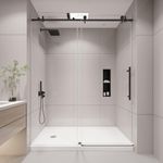 KPUY Frameless Shower Door, 55-60" 