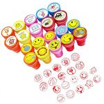 DOANMIZE 10 Emoji Cute Stamps for Kids Smiley Stamps for Kids, Gifts for Kids, School Prize Stamp Gift Set, Birthday Return Gifts for Kids Art Nd Craft DIY (Emoji Stamp)