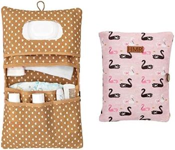 HAMUR Baby Diaper Bag Organizer – Travel-Friendly, Compact & Foldable | Stroller Pouch for Newborn Essentials – Must-Have for Boys & Girls (Swan)