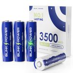 Blinkspower™ Lithium Batteries AA 4 Pack, 3500mAh NO.1 Lasting 1.5V Double A Battery【Non-Rechargeable】