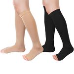 Compression Socks For Men 15-20 Mmhg Open Toe