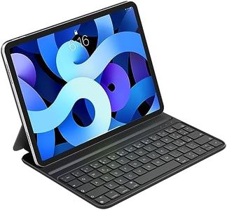 HOU Tastiera iPad Pro 11(4 °/3 °/2 °/1 °), iPad Air 11" 2024/5 Generazione(4 Generazione),QWERTY Disposizione Italiana,Ultra Slim,Angolo Regolabile,Carica Magnetica Nero