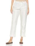 Amazon Brand - Myx Women's Slim Pants (AW23-MYX-BT-06_Metallic White_L)