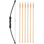 TOPARCHERY Youth Bow and Arrow Set Beginner 15-20 Lbs Takedown Recurve Bow Set Outdoor Archery