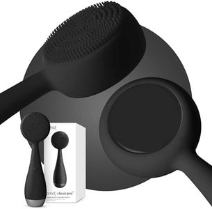 PMD Clean Pro OB - Smart Facial Cleansing Device with Silicone Brush & Obsidian Gemstone ActiveWarmth Anti-Aging Massager - Waterproof - SonicGlow Vibration - Clear Pores & Blackheads