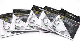 HAWKRIDGE RIG PRO SERIES - 5 Packs of Double Hook Type Commercial Quality FLAPPER Ready Tied Rigs - Ideal for Sea and Shore Fishing (5 pack - 2 Hook - Size 3/0)