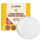 katbite 200pcs Parchment Rounds 4 inch, 7 inch 8 inch 6 inch 9 inch 10 inch 12 inch Available, Heavy Duty Patty Paper Parchment Paper Rounds Uses for Hamburger, Patty Press