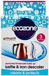 Ecozone Kettle and Iron Descaler, Internal Cleaner & Scale Remover for Kitchen & Home Appliances, limescale Prevention Sachets, Easy To Use, Natural Vegan & Non Toxic Eco-Safe Formula (3 Treatments)