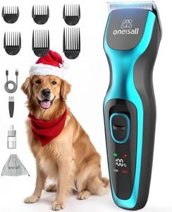 oneisall Leise Hundeschermaschine, Profi Schermaschine Hund Katze, Elektrische Tierhaarschneidemaschine mit 7000RPM Leistungsstarkem Motor, geeignet für lange/dicke/verfilzte lockige Tierhaare