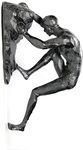 Unbound Resin Climbing Man Wall Sculptures Creative Hand-Finished Sculpture Figurine for Bar/Home/Office Art Decor (Rock Two Hands)